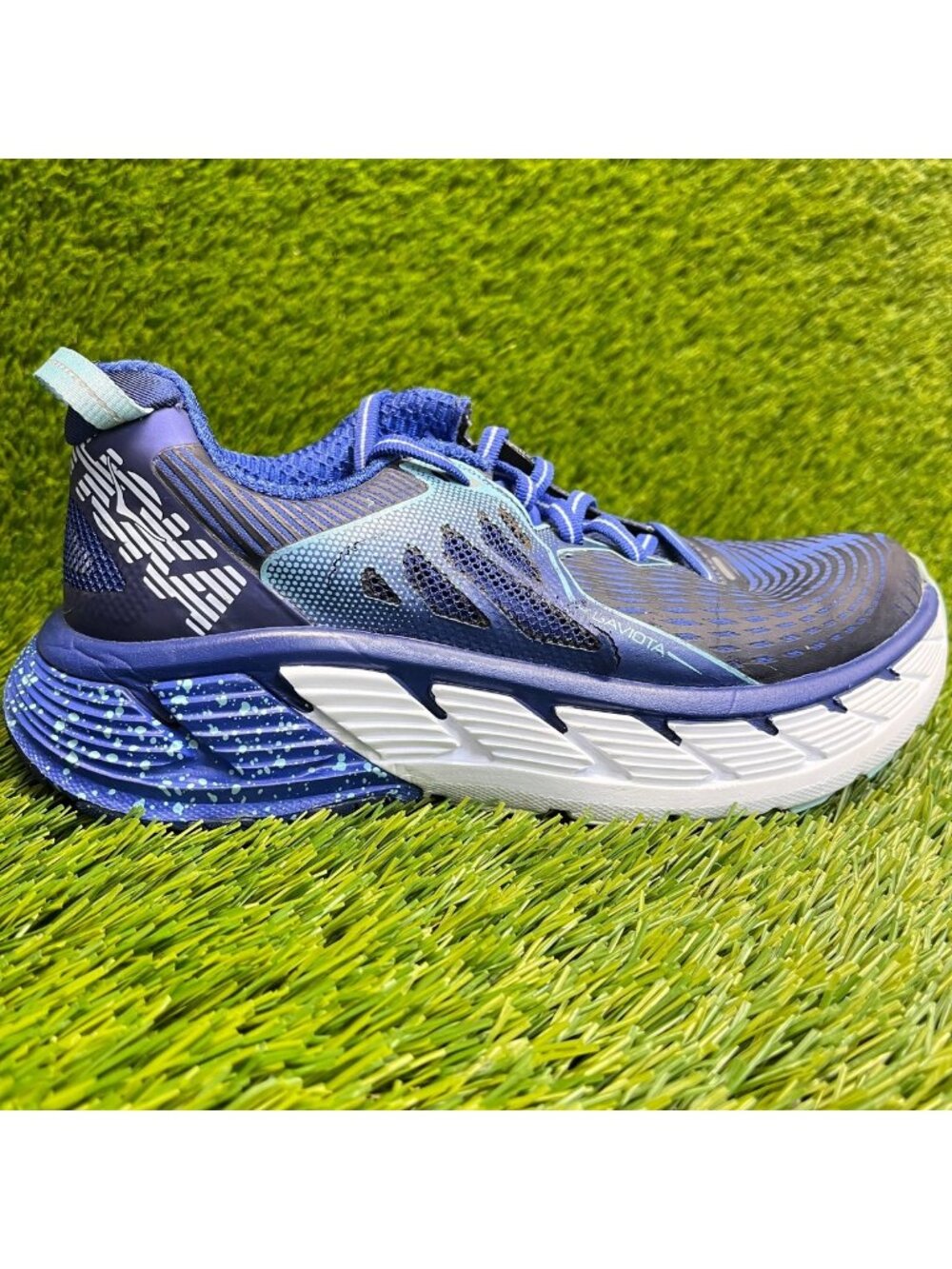 Hoka One One Gaviota Womens Size 5 Blue Athletic Road Running Shoes Sneakers - Picture 1 of 13